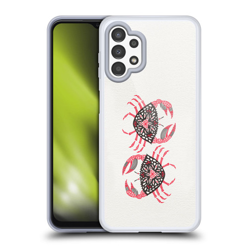 Cat Coquillette Sea Pink Crab Soft Gel Case for Samsung Galaxy A13 (2022)