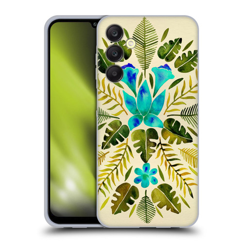 Cat Coquillette Nature Green Blue Tropical Symmetry Soft Gel Case for Samsung Galaxy A25 5G