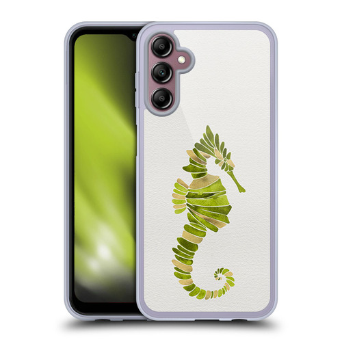 Cat Coquillette Sea Seahorse Green Soft Gel Case for Samsung Galaxy A14 5G
