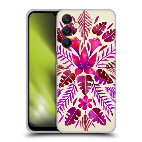 Cat Coquillette Nature Magenta Tropical Symmetry Soft Gel Case for Samsung Galaxy A25 5G