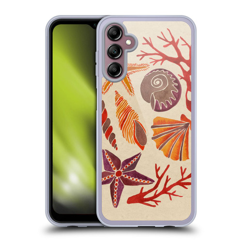 Cat Coquillette Sea Seashells Pink Soft Gel Case for Samsung Galaxy A14 5G