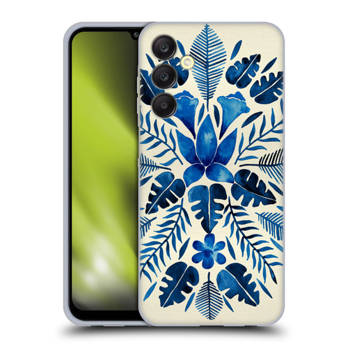 Cat Coquillette Nature Navy Tropical Symmetry Soft Gel Case for Samsung Galaxy A25 5G