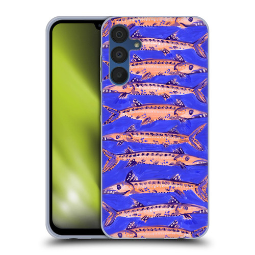 Cat Coquillette Sea Barracuda Blue Soft Gel Case for Samsung Galaxy A15 & MagSafe