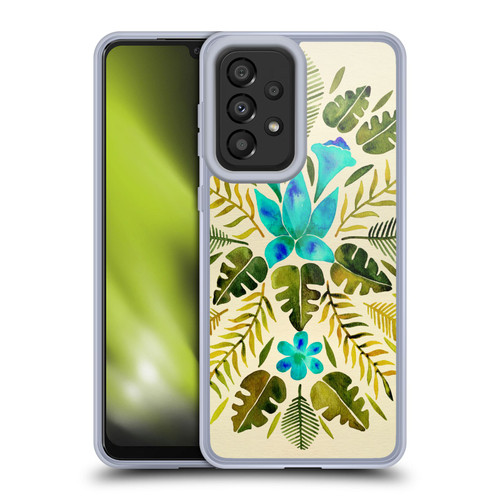 Cat Coquillette Nature Green Blue Tropical Symmetry Soft Gel Case for Samsung Galaxy A33 5G (2022)