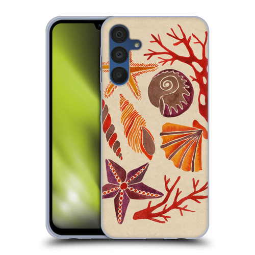 Cat Coquillette Sea Seashells Pink Soft Gel Case for Samsung Galaxy A15 & MagSafe