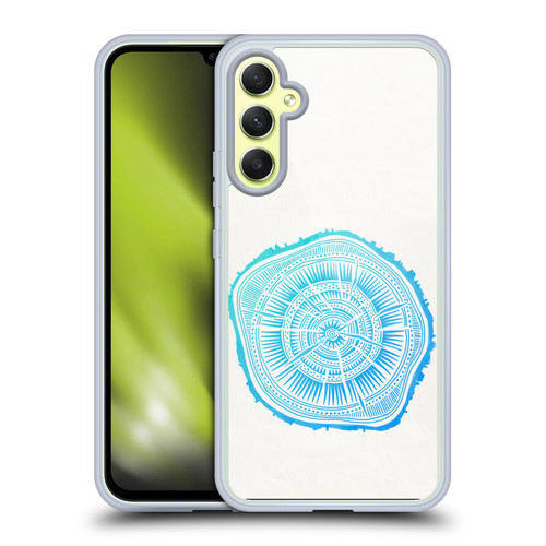 Cat Coquillette Nature Blue Paper Birch Soft Gel Case for Samsung Galaxy A34 5G