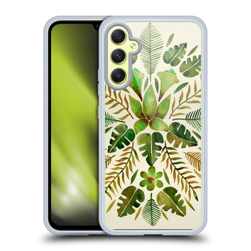 Cat Coquillette Nature Green Tropical Symmetry Soft Gel Case for Samsung Galaxy A34 5G