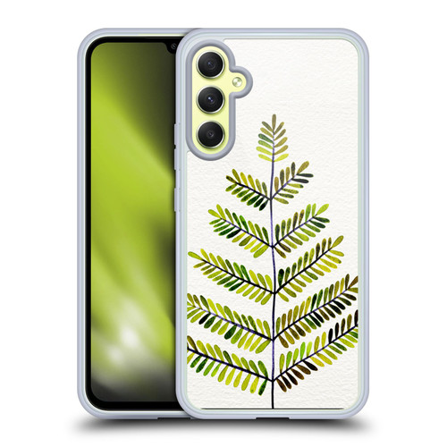 Cat Coquillette Nature Leaflets Green Soft Gel Case for Samsung Galaxy A34 5G