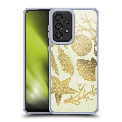 Cat Coquillette Sea Seashells Gold Soft Gel Case for Samsung Galaxy A33 5G (2022)