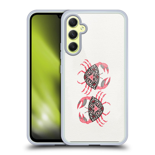 Cat Coquillette Sea Pink Crab Soft Gel Case for Samsung Galaxy A34 5G
