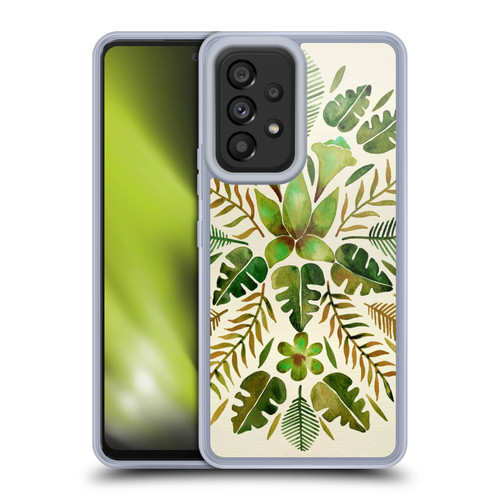 Cat Coquillette Nature Green Tropical Symmetry Soft Gel Case for Samsung Galaxy A53 5G (2022)