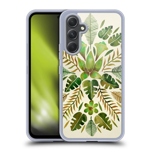 Cat Coquillette Nature Green Tropical Symmetry Soft Gel Case for Samsung Galaxy A54 5G