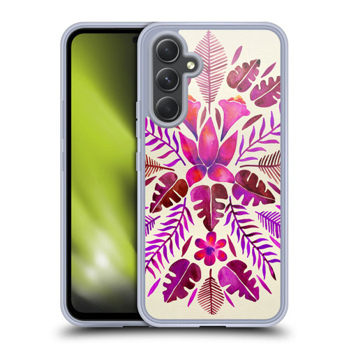 Cat Coquillette Nature Magenta Tropical Symmetry Soft Gel Case for Samsung Galaxy A54 5G