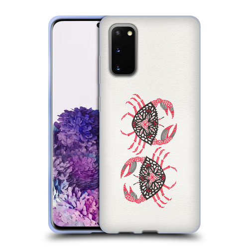 Cat Coquillette Sea Pink Crab Soft Gel Case for Samsung Galaxy S20 / S20 5G
