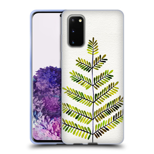 Cat Coquillette Nature Leaflets Green Soft Gel Case for Samsung Galaxy S20 / S20 5G