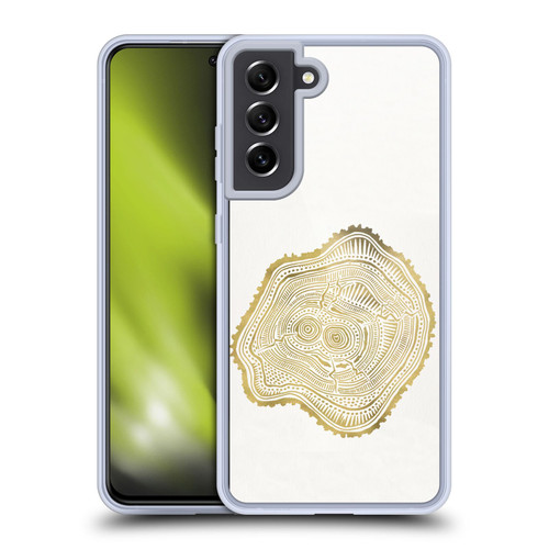 Cat Coquillette Nature Gold Peach Leaf Soft Gel Case for Samsung Galaxy S21 FE 5G & MagSafe
