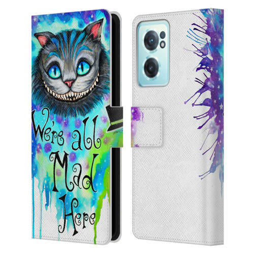 Pixie Cold Cats We Are All Mad Here Leather Book Wallet Case Cover For OnePlus Nord CE 2 5G