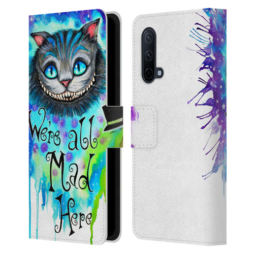 Pixie Cold Cats We Are All Mad Here Leather Book Wallet Case Cover For OnePlus Nord CE 5G