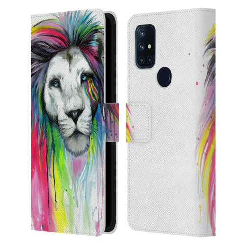 Pixie Cold Cats Rainbow Mane Leather Book Wallet Case Cover For OnePlus Nord N10 5G