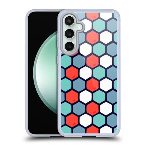 Cat Coquillette Patterns 6 Honeycomb Coral Soft Gel Case for Samsung Galaxy S23 FE 5G & MagSafe
