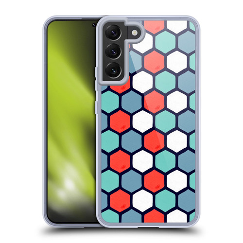 Cat Coquillette Patterns 6 Honeycomb Coral Soft Gel Case for Samsung Galaxy S22+ 5G & MagSafe