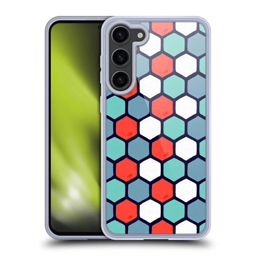 Cat Coquillette Patterns 6 Honeycomb Coral Soft Gel Case for Samsung Galaxy S23+ 5G & MagSafe