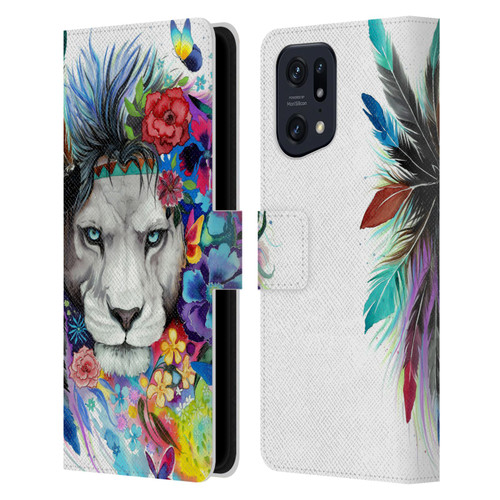 Pixie Cold Cats King Of The Lions Leather Book Wallet Case Cover For OPPO Find X5