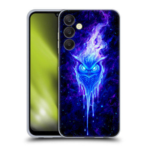 Christos Karapanos Mythical Art The Wisdowl Blue Soft Gel Case for Samsung Galaxy A25 5G