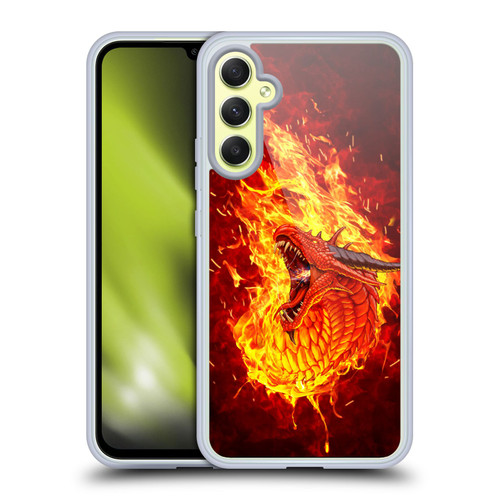 Christos Karapanos Mythical Through The Flames Soft Gel Case for Samsung Galaxy A34 5G