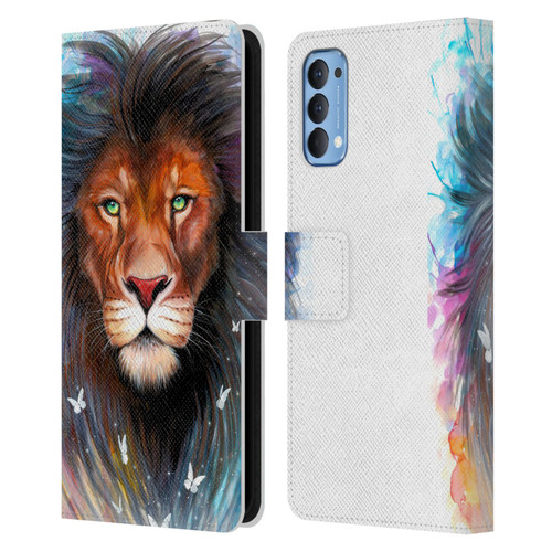 Pixie Cold Cats Sacred King Leather Book Wallet Case Cover For OPPO Reno 4 5G