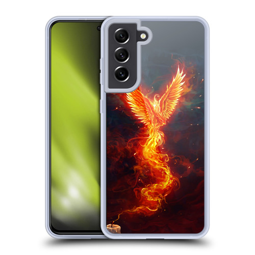 Christos Karapanos Phoenix 2 From The Last Spark Soft Gel Case for Samsung Galaxy S21 FE 5G & MagSafe