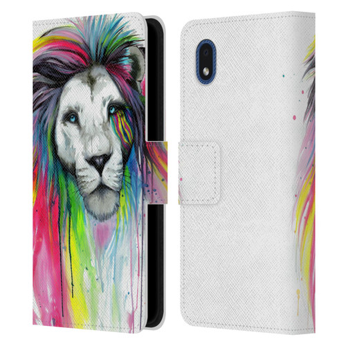 Pixie Cold Cats Rainbow Mane Leather Book Wallet Case Cover For Samsung Galaxy A01 Core (2020)