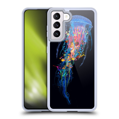 Dave Loblaw Sea Blue Jellyfish Soft Gel Case for Samsung Galaxy S21 5G & MagSafe
