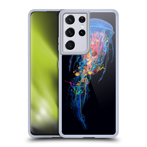 Dave Loblaw Sea Blue Jellyfish Soft Gel Case for Samsung Galaxy S21 Ultra 5G & MagSafe