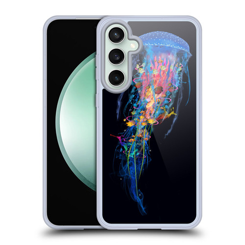 Dave Loblaw Sea Blue Jellyfish Soft Gel Case for Samsung Galaxy S23 FE 5G & MagSafe