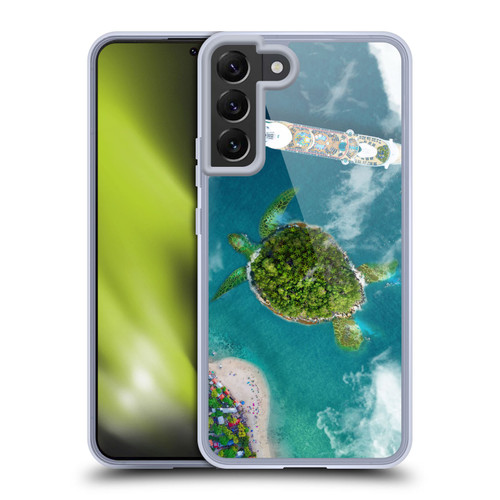 Dave Loblaw Sea Turtle And Cruiseship Soft Gel Case for Samsung Galaxy S22+ 5G & MagSafe