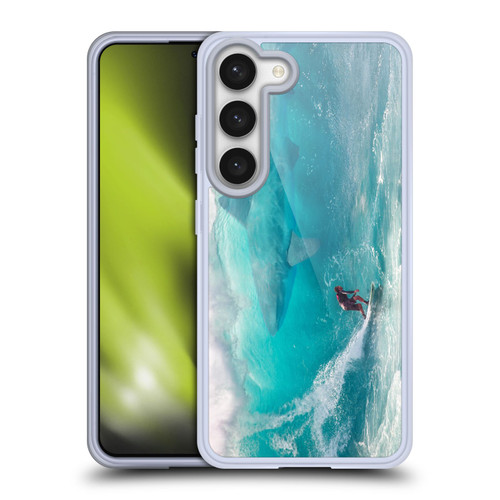 Dave Loblaw Sea Shark Surfer Soft Gel Case for Samsung Galaxy S23 5G & MagSafe