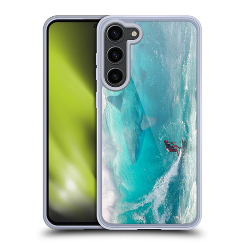 Dave Loblaw Sea Shark Surfer Soft Gel Case for Samsung Galaxy S23+ 5G & MagSafe
