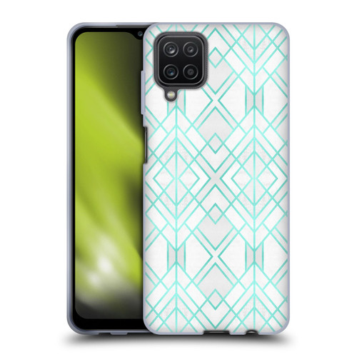 Elisabeth Fredriksson Geometric Design And Pattern Turquoise Geo Soft Gel Case for Samsung Galaxy A12 (2020)
