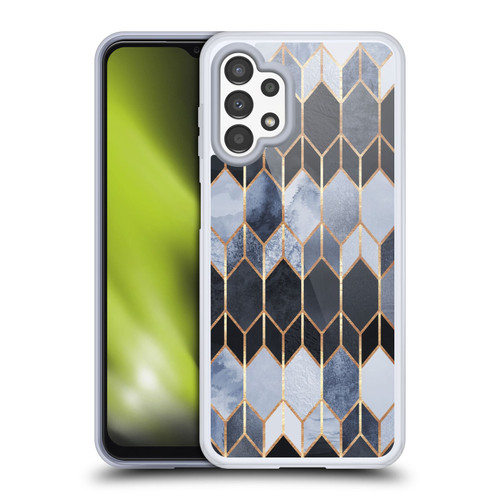 Elisabeth Fredriksson Geometric Design And Pattern Blue Stained Glass Soft Gel Case for Samsung Galaxy A13 (2022)