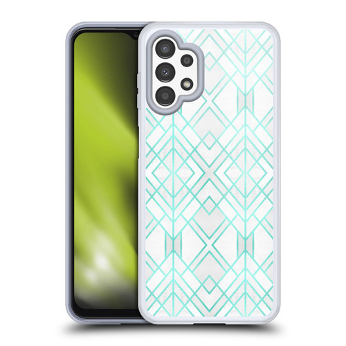 Elisabeth Fredriksson Geometric Design And Pattern Turquoise Geo Soft Gel Case for Samsung Galaxy A13 (2022)