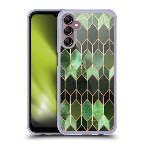 Elisabeth Fredriksson Geometric Design And Pattern Green Stained Glass Soft Gel Case for Samsung Galaxy A14 5G