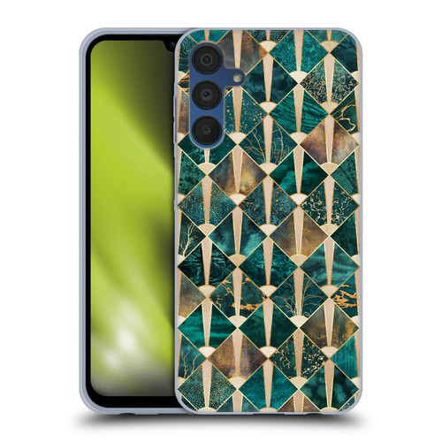 Elisabeth Fredriksson Geometric Design And Pattern Art Deco Tiles - Ocean Soft Gel Case for Samsung Galaxy A15 & MagSafe