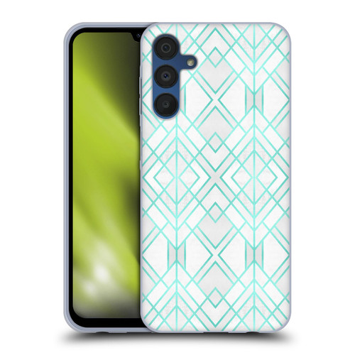 Elisabeth Fredriksson Geometric Design And Pattern Turquoise Geo Soft Gel Case for Samsung Galaxy A15 & MagSafe