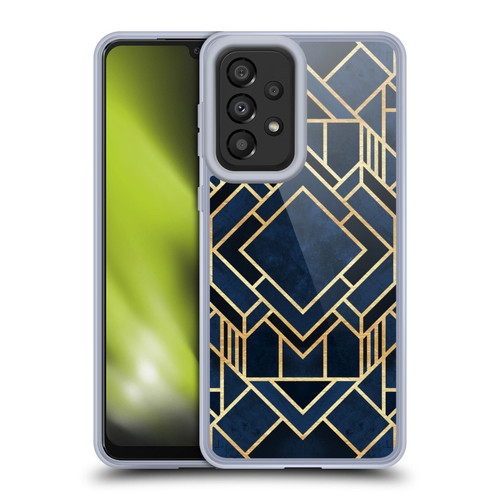 Elisabeth Fredriksson Geometric Design And Pattern Art Deco Fancy Blue Soft Gel Case for Samsung Galaxy A33 5G (2022)