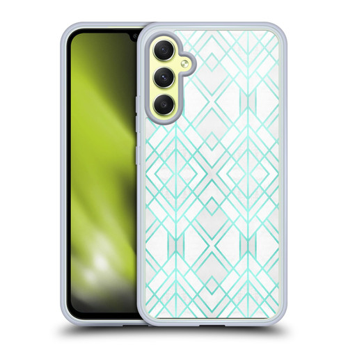 Elisabeth Fredriksson Geometric Design And Pattern Turquoise Geo Soft Gel Case for Samsung Galaxy A34 5G