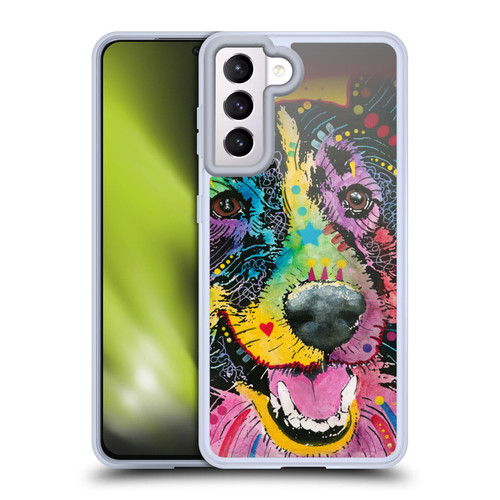 Dean Russo Dogs Smiling Collie Soft Gel Case for Samsung Galaxy S21 5G & MagSafe