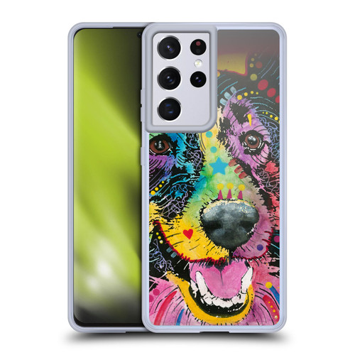 Dean Russo Dogs Smiling Collie Soft Gel Case for Samsung Galaxy S21 Ultra 5G & MagSafe