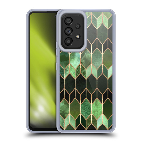Elisabeth Fredriksson Geometric Design And Pattern Green Stained Glass Soft Gel Case for Samsung Galaxy A53 5G (2022)