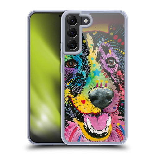 Dean Russo Dogs Smiling Collie Soft Gel Case for Samsung Galaxy S22+ 5G & MagSafe